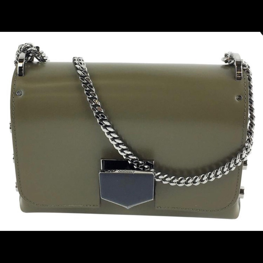 Jimmy Choo Lockett Petite Olive Bag